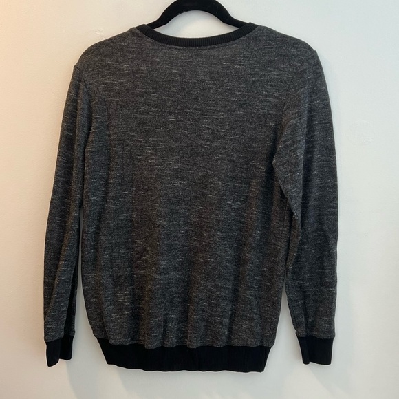 Black and Gray Wilfred Free Crewneck Sweater - Picture 2 of 4